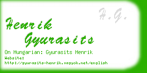 henrik gyurasits business card